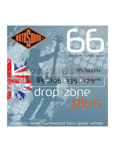 Струны для бас-гитары Rotosound Drop Zone RS 66LH+ 85-175
