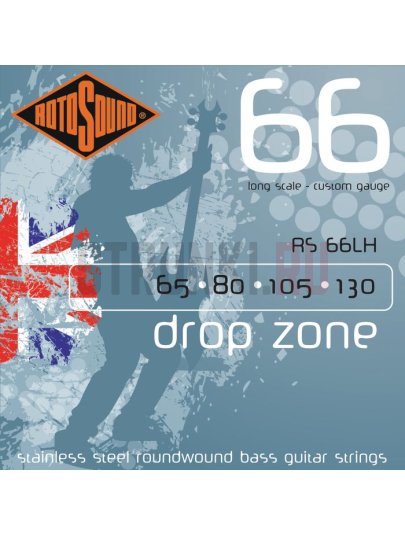 Струны для бас-гитары Rotosound Drop Zone RS66LH 65-130