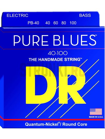 Струны для бас-гитары DR Pure Blues PB-40 40-100
