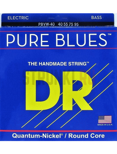 Струны для бас-гитары DR Pure Blues QUANTUM-Nickel PBVW-40 40-95